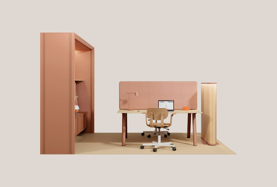 OmniRoom Support 3x0,5 in Clay Red | Space dividing storage | Mute