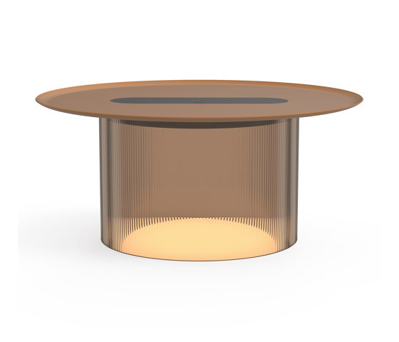 Carousel Large Table Bronze Base 16 Terracotta Tray | Table lights | Pablo
