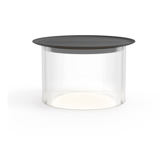 Carousel Large Table Clear Base 12 Black Tray | Table lights | Pablo