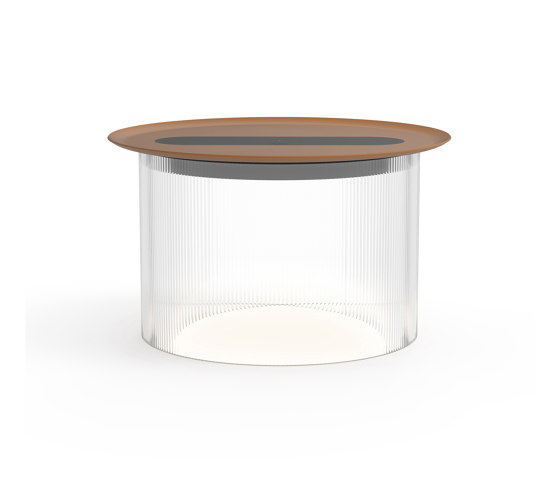 Carousel Large Table Clear Base 12 Terracotta Tray | Luminaires de table | Pablo