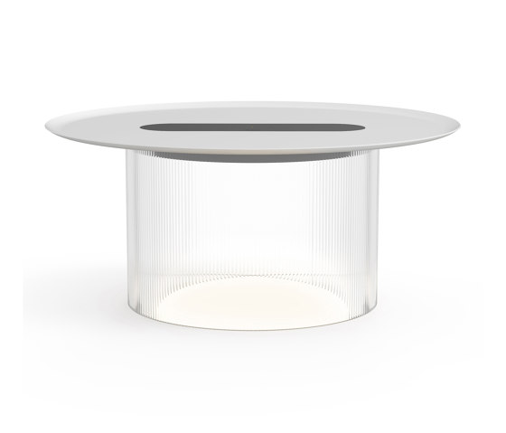 Carousel Large Table Clear Base 16 White Tray | Table lights | Pablo