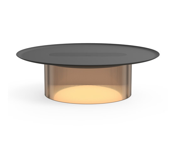 Carousel Small Table Bronze Base 16 Black Tray | Luminaires de table | Pablo