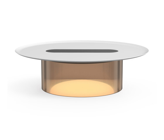 Carousel Small Table Bronze Base 16 White Tray | Lampade tavolo | Pablo