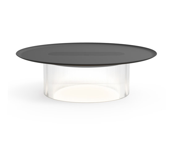 Carousel Small Table Clear Base 16 Black Tray | Lampade tavolo | Pablo