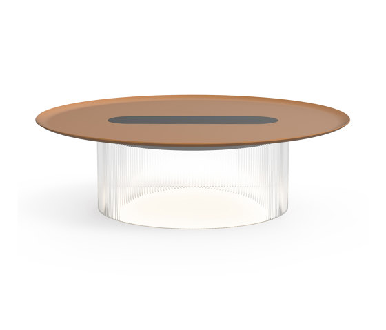 Carousel Small Table Clear Base 16 Terracotta Tray | Table lights | Pablo
