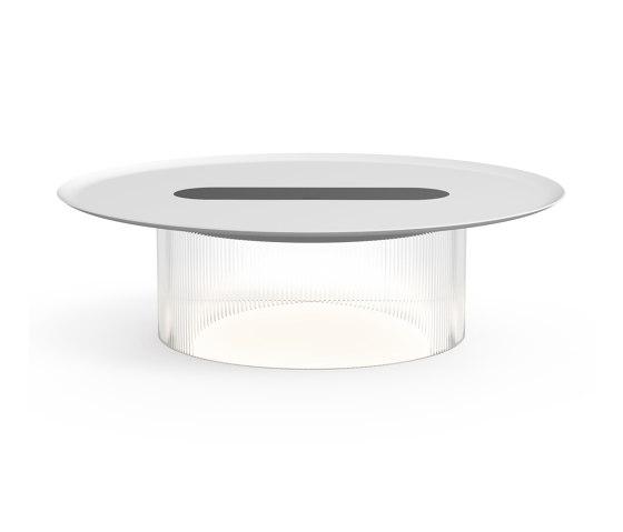 Carousel Small Table Clear Base 16 White Tray | Lampade tavolo | Pablo