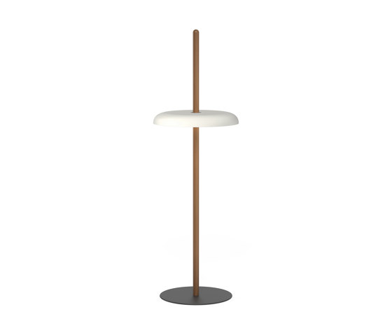Nivel Floor Walnut with White Shade | Luminaires sur pied | Pablo