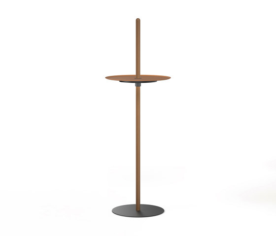 Nivel Pedestal Large Walnut with Terracotta Tray | Side tables | Pablo