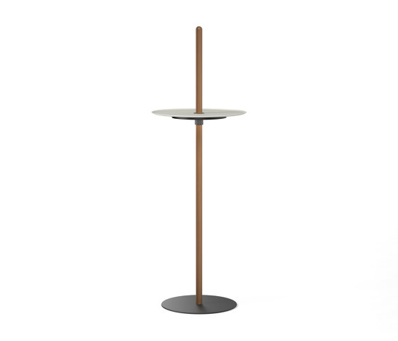 Nivel Pedestal Large Walnut with White Tray | Side tables | Pablo