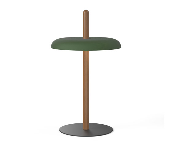 Nivel Table Walnut with Forest Green Shade | Luminaires de table | Pablo