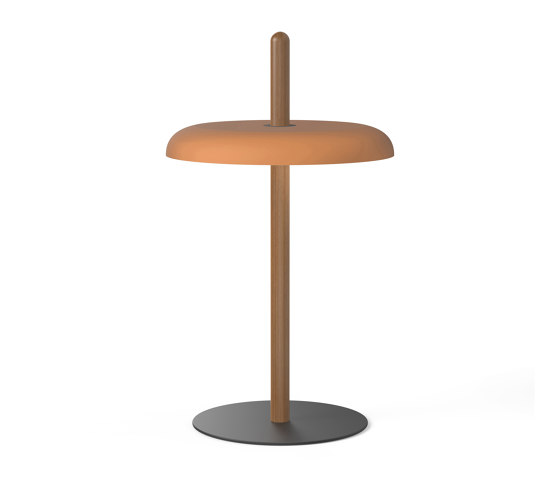 Nivel Table Walnut with Terracotta Shade | Tischleuchten | Pablo