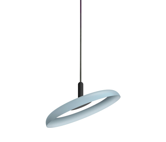 Nivel Pendant 15 Slate Blue with Black Cord | Suspensions | Pablo