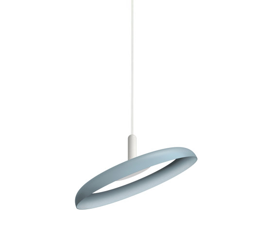 Nivel Pendant 15 Slate Blue with White Cord | Suspended lights | Pablo