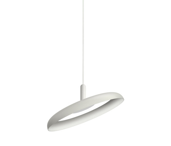 Nivel Pendant 15 White Shade with White Cord | Suspensions | Pablo