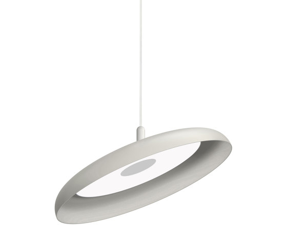 Nivel Pendant 22 White Shade with White Cord | Suspended lights | Pablo