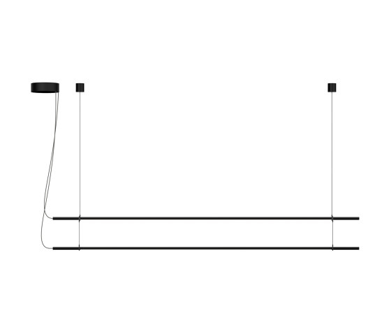 T.O Pendant 2 Stack Matte Black+Graphite Webbing | Lámparas de suspensión | Pablo