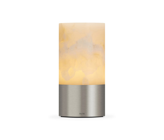 Totem Alabaster 80mm Satin Nickel | Luminaires de table | Voltra Lighting