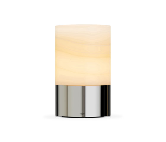 Totem Alabaster 100mm Polished Chrome | Luminaires de table | Voltra Lighting
