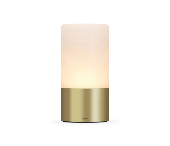 Totem Frosted 80mm Natural Brass | Lampade tavolo | Voltra Lighting