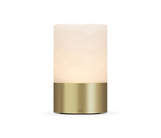 Totem Frosted 100mm Natural Brass | Table lights | Voltra Lighting