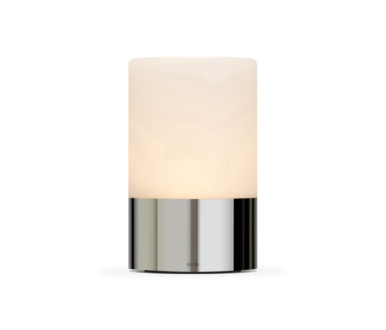 Totem Frosted 100mm Polished Chrome | Lampade tavolo | Voltra Lighting