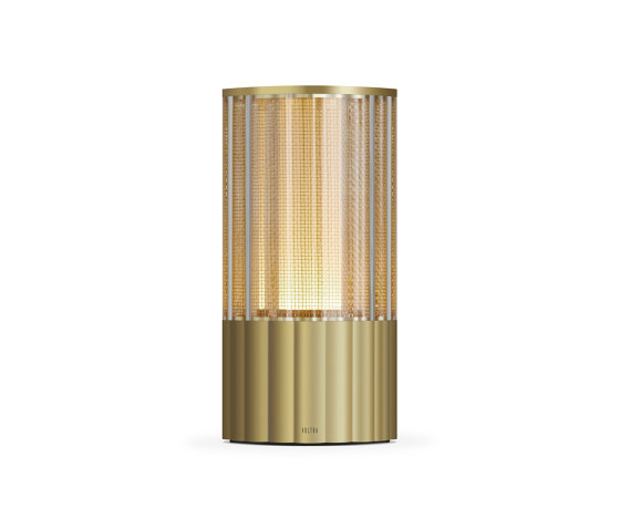 Totem Reeded 80mm Natural Brass | Table lights | Voltra Lighting