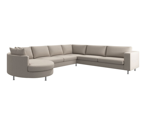 Indivi corner sofa with a round lounge module SS33 | Sofas | BoConcept