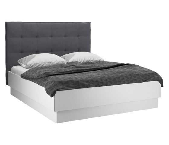 Lugano bed with slatted frame and storage compartment under the fold-up lying surface, mattress for a surcharge CIW6 | Beds | BoConcept