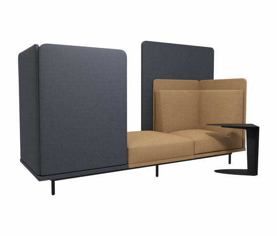Toulouse 3 seater with pouf and privacy back panel | Sofas | BoConcept