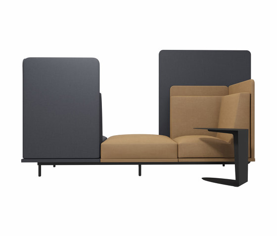 Toulouse 3 seater with pouf and privacy back panel | Sofas | BoConcept