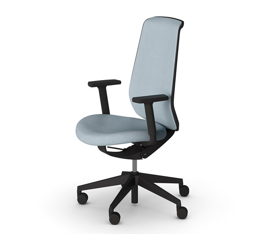 motiv swivel chair seat and inner back upholstered, rear of backrest with black mesh | Sedie ufficio | Wiesner-Hager
