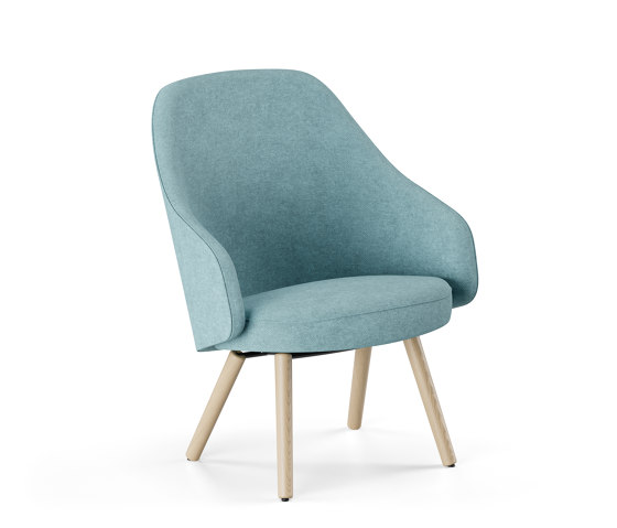 Sola Grande easy chair with wooden legs and armrests | Sillas | Martela