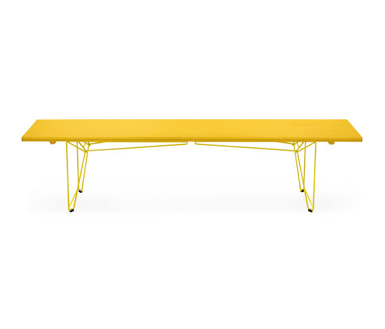 BTB | Table and Bench, tabletop zinc yellow RAL 1018 | Mesas comedor | Magazin®