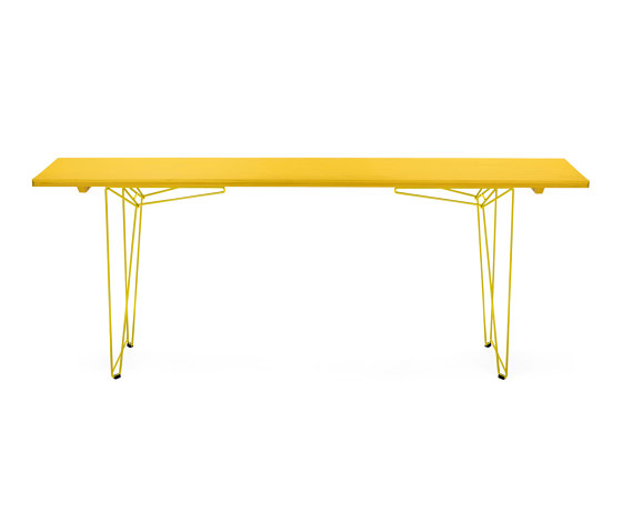 BTB | Table and Bench, tabletop zinc yellow RAL 1018 | Mesas comedor | Magazin®