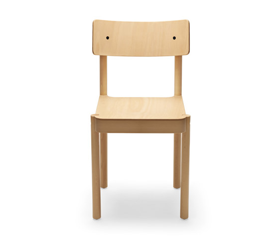 Einser | Stuhl, Klar, lackiert / RAL 7037 Staubgrau | Stühle | Magazin®