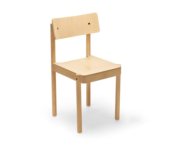 Einser | Stuhl, Klar, lackiert / RAL 7037 Staubgrau | Stühle | Magazin®
