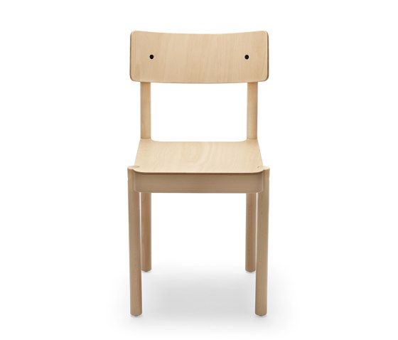 Einser | Stuhl, untreated / RAL 2001 red orange | Chairs | Magazin®