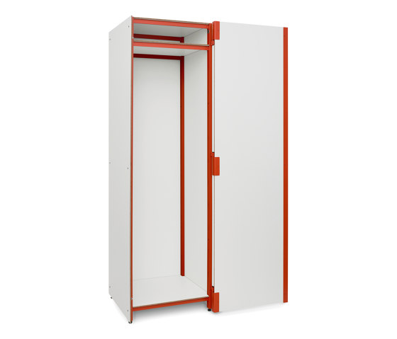 P100 | Cabinet, White / RAL 2001 red orange | Armoires | Magazin®