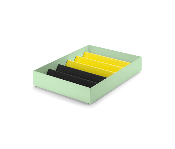 Stapler | Falter, Filing Tray, pastel green RAL 6019 | Portaobjetos | Magazin®