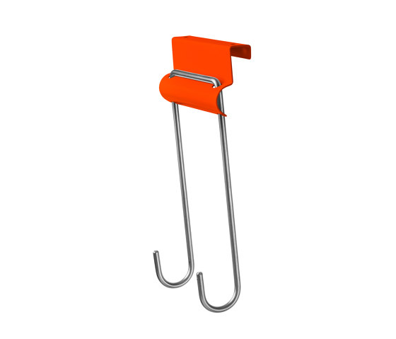 Louis | Over-the-door hook 20, luminous orange RAL 2005 | Single hooks | Magazin®