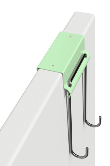 Louis | Over-the-door hook 40, pastel green RAL 6019 | Ganchos simples | Magazin®