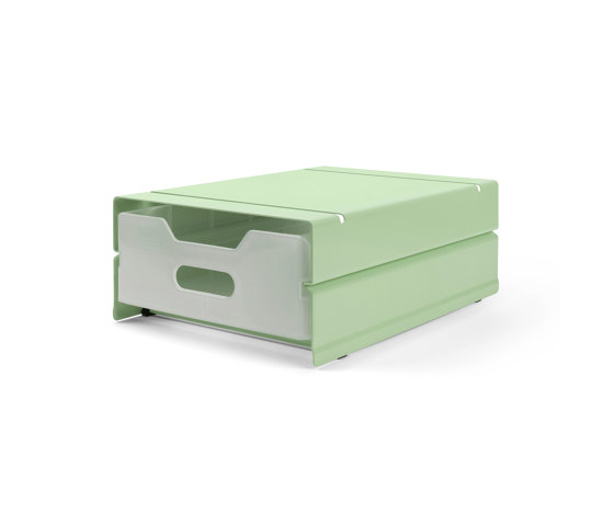 Atlas | Container, 1-fach | Weißgrün RAL 6019 | Schreibtisch-Ablagen | Magazin®