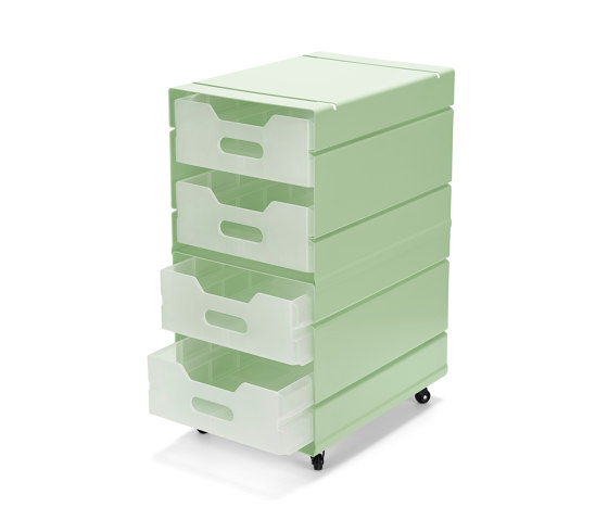 Atlas | Container, 2-fach | Weißgrün RAL 6019 | Schreibtisch-Ablagen | Magazin®