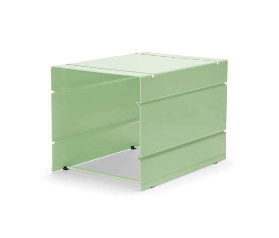 Atlas | Container, 2 compartments | pastel green RAL 6019 | Organiseurs bureau | Magazin®