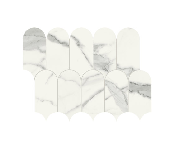 Scultorea | Tessere Arco Statuario Vena Argento 41,2x30,3 | Keramik Fliesen | Marca Corona