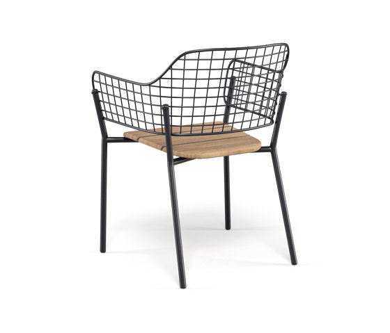 Lyze Armchair with teak seat I 616-82 | Chairs | EMU Group
