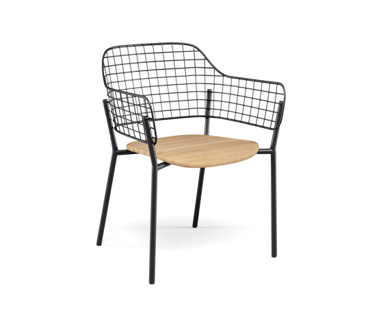 Lyze Armchair with teak seat I 616-82 | Chairs | EMU Group