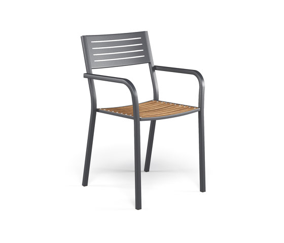 Segno Armchair with teak seat | 267 | Sedie | EMU Group