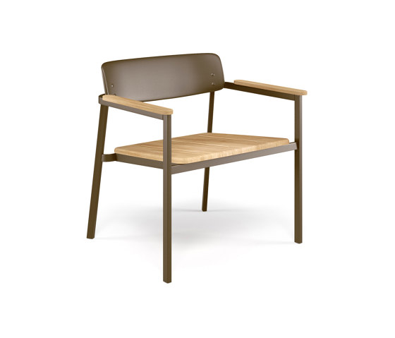 Shine Lounge chair with teak seat | 249-82 | Fauteuils | EMU Group
