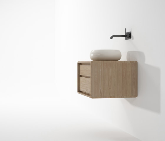 Alba HANGING BASIN WITH VERTICAL DRAWERS | Meubles sous-lavabo | Karpenter